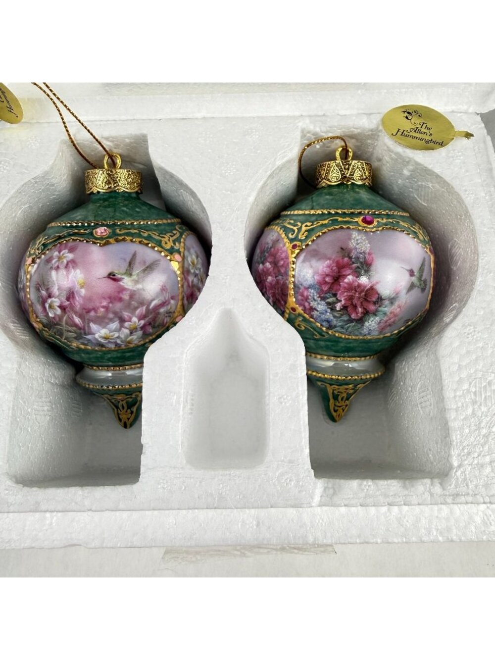 Lena Lius Treasury Of Jeweled Hummingbirds Ornaments 1998 Limited Edition Porcel